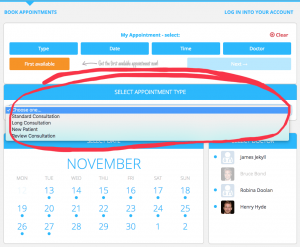 Appointment type configuration Appointment type configuration